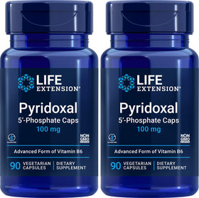 Life Extension Pyridoxal-5'-Phosphate 100 mg bouteilles avant