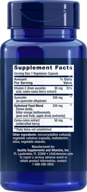 Life Extension Quercétine Optimisée emballage et capsules