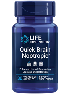 Life Extension Quick Brain Nootropic 30 capsules vue de face