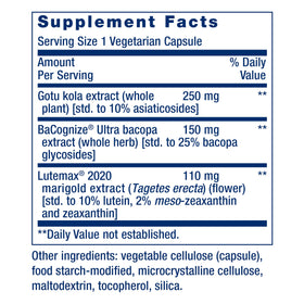 Life Extension Quick Brain Nootropic emballage arrière
