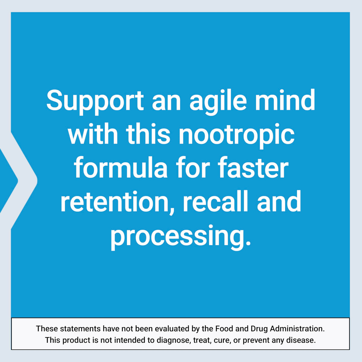 Life Extension Quick Brain Nootropic étiquette avec informations nutritionnelles