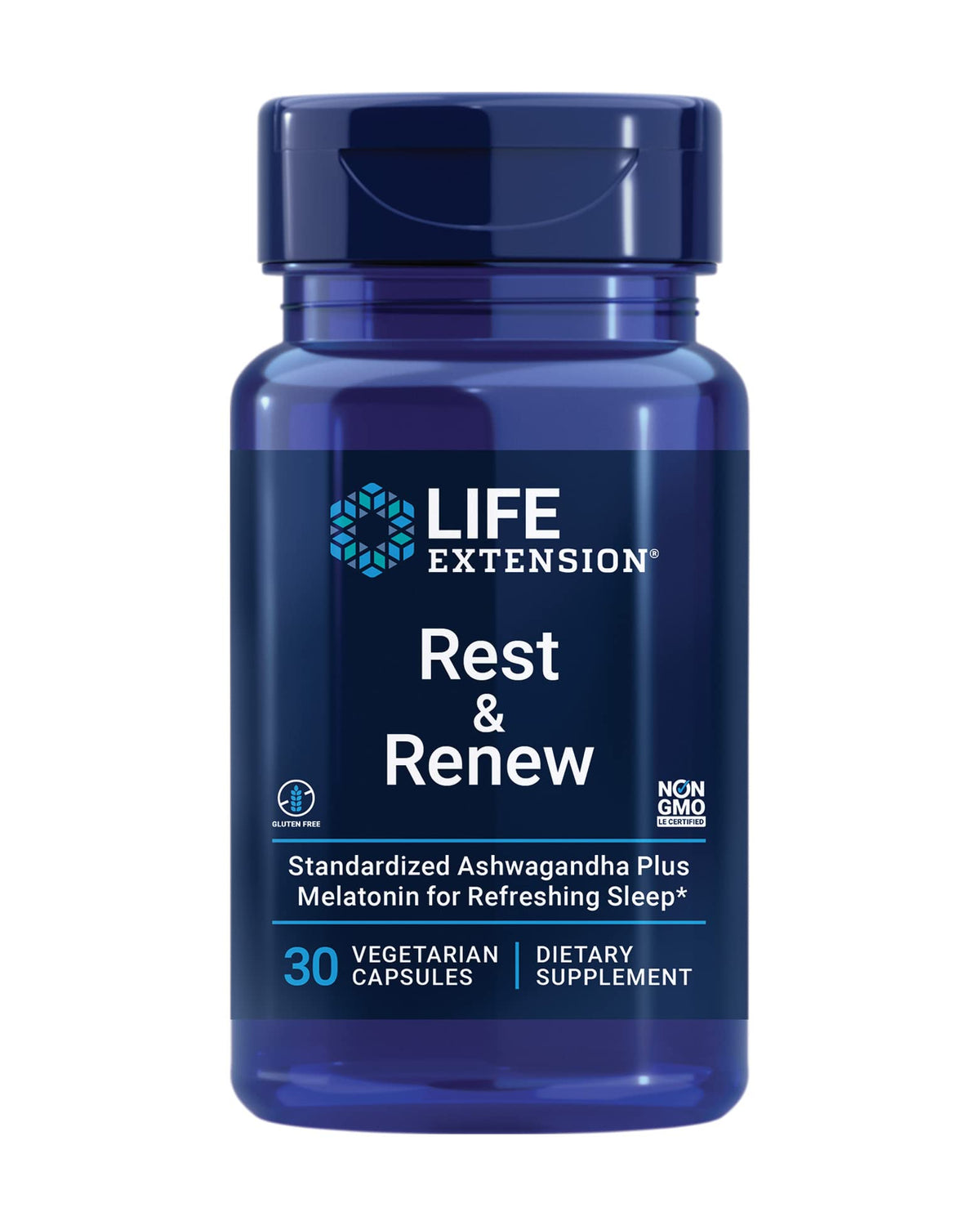 Life Extension Rest & Renew 30 capsules vue de face