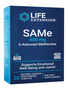 Life Extension SAMe 30 Tablettes boîte vue de face