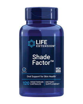 Life Extension Shade Factor 120 capsules végétariennes, vue avant du flacon