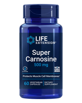 Life Extension Super Carnosine 60 Capsules - vue avant avec étiquette