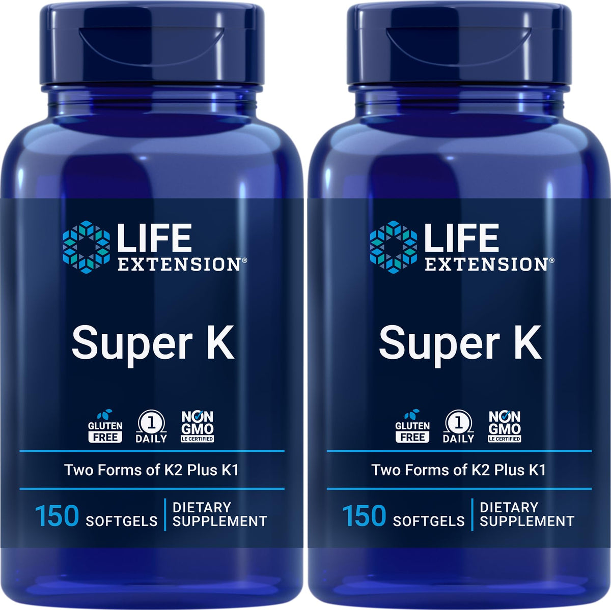 Life Extension Super K 150 gélules pack de 2 vue avant
