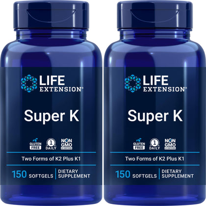 Life Extension Super K 150 gélules pack de 2 vue avant