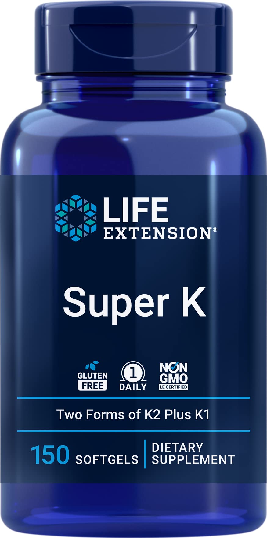 Life Extension Super K 150 gélules, vue avant