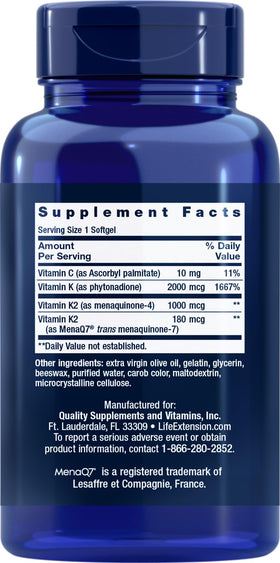 Life Extension Super K gélule avec Vitamine K
