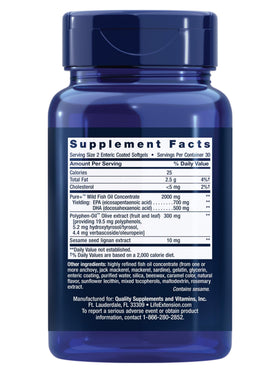 Life Extension Super Omega-3 EPA/DHA 60 gélules vue de côté