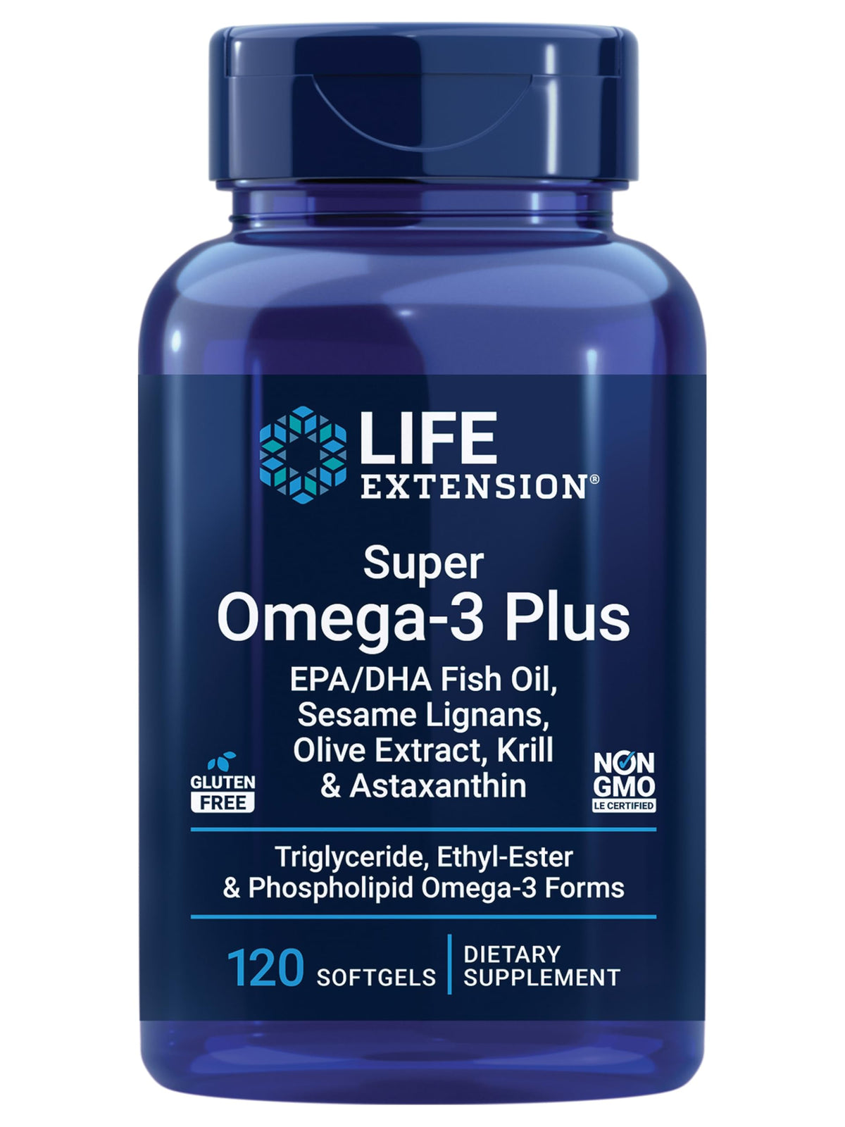 Life Extension Super Omega-3 Plus 120 gélules avec emballage
