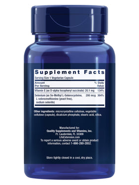 Life Extension Super Selenium Complex 200 mcg capsules bottle with label