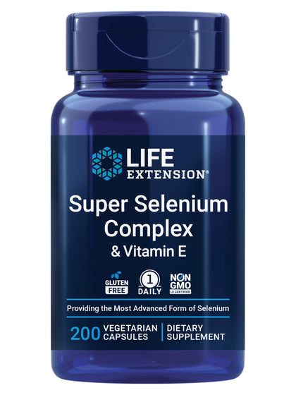 Life Extension Super Selenium Complex 200 mcg capsules front view