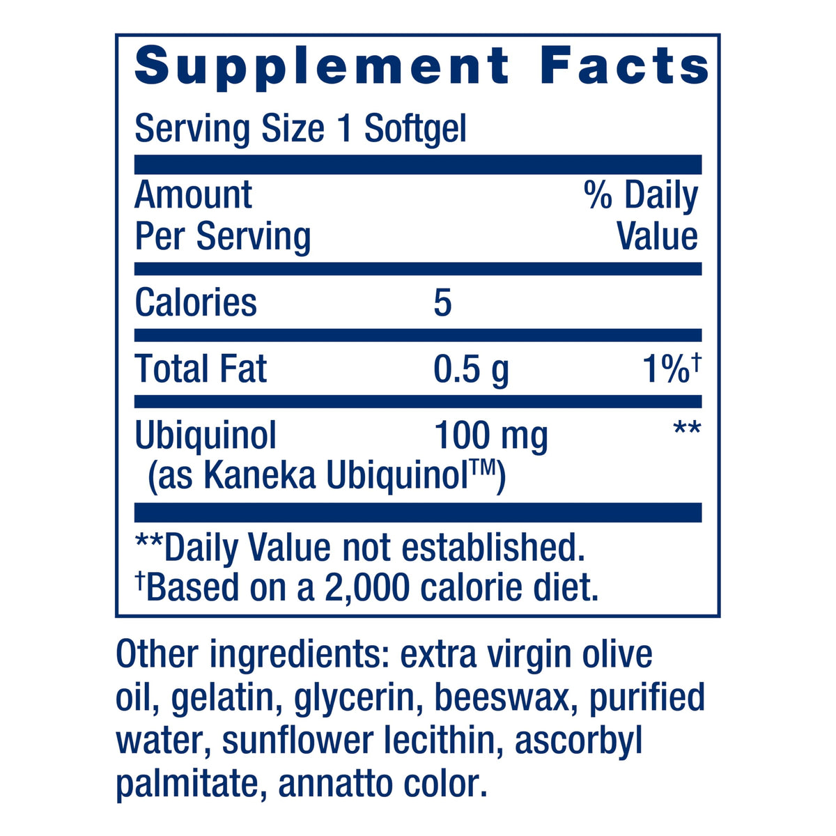 Life Extension Super Ubiquinol CoQ10 100 mg gélules douces