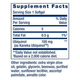 Life Extension Super Ubiquinol CoQ10 100 mg gélules douces
