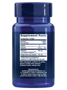 Life Extension Super Ubiquinol CoQ10 100 mg gélules molles emballage