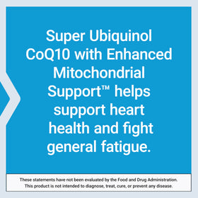 Life Extension Super Ubiquinol CoQ10 50 mg gélules avec un verre d'eau