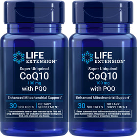 Life Extension Super Ubiquinol CoQ10 avec PQQ 30 gélules molles pack de 2