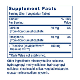 Life Extension Theanine XR™ emballage, vue de côté