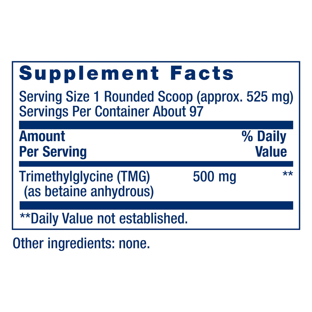 Life Extension TMG Poudre 190g en poudre dans un verre d'eau