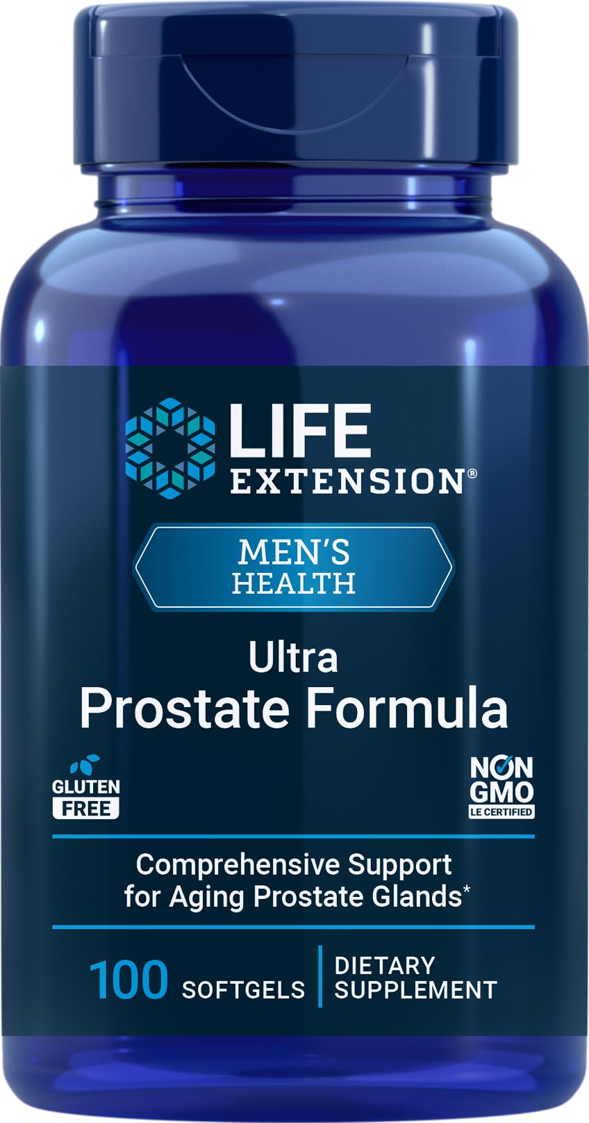 Life Extension Ultra Prostate Formula 100 Softgels vue avant