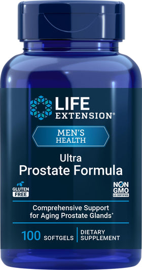 Life Extension Ultra Prostate Formula 100 Softgels vue avant