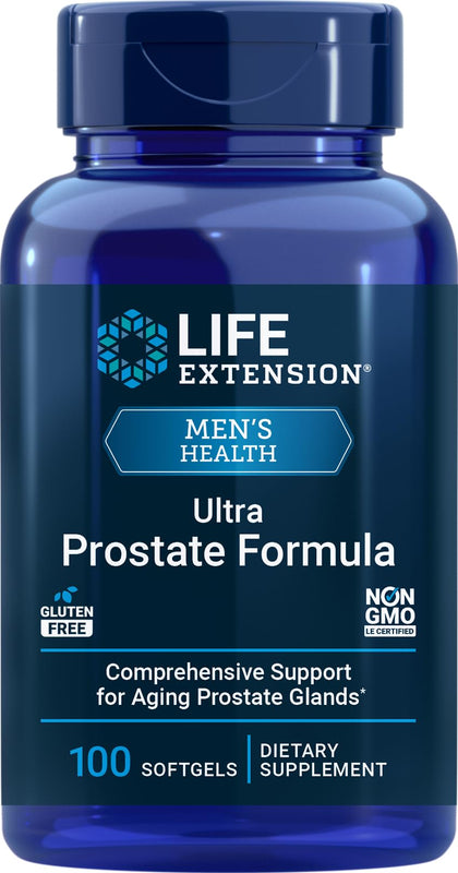 Life Extension Ultra Prostate Formula 100 Softgels vue avant
