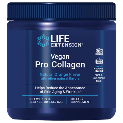 Life Extension Vegan Pro Collagen avant de l'ouvrir, vue de face
