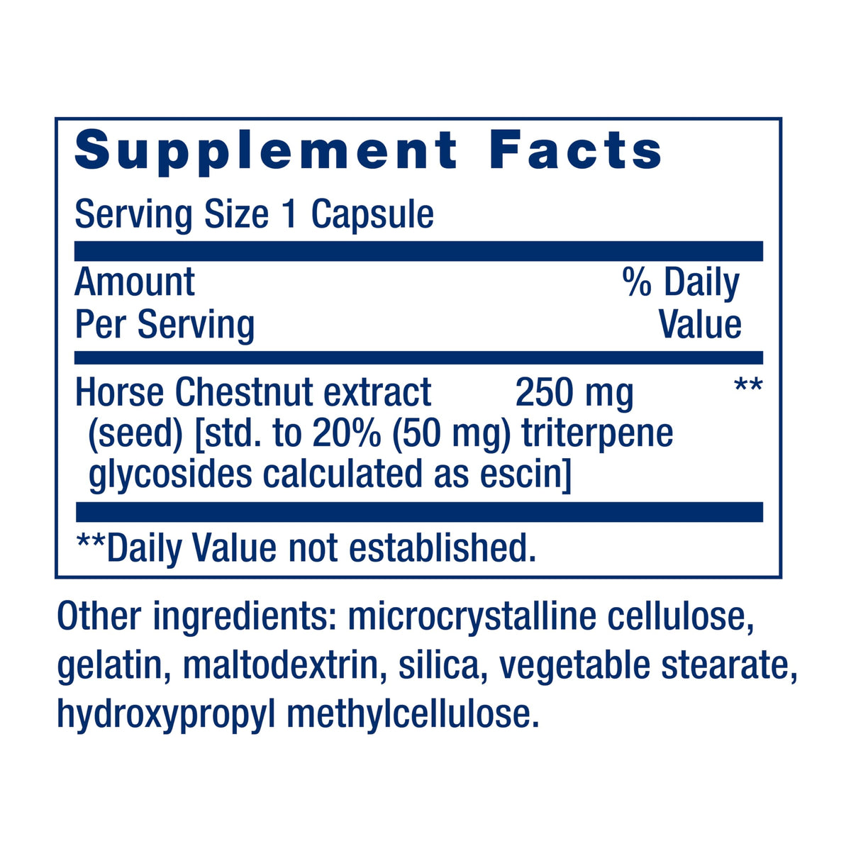 Life Extension Venotone 250 mg dos de l'emballage