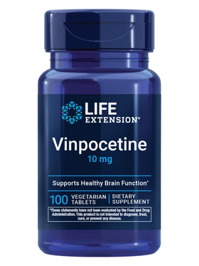 Life Extension Vinpocetine 100 Tablettes, boîte vue de face