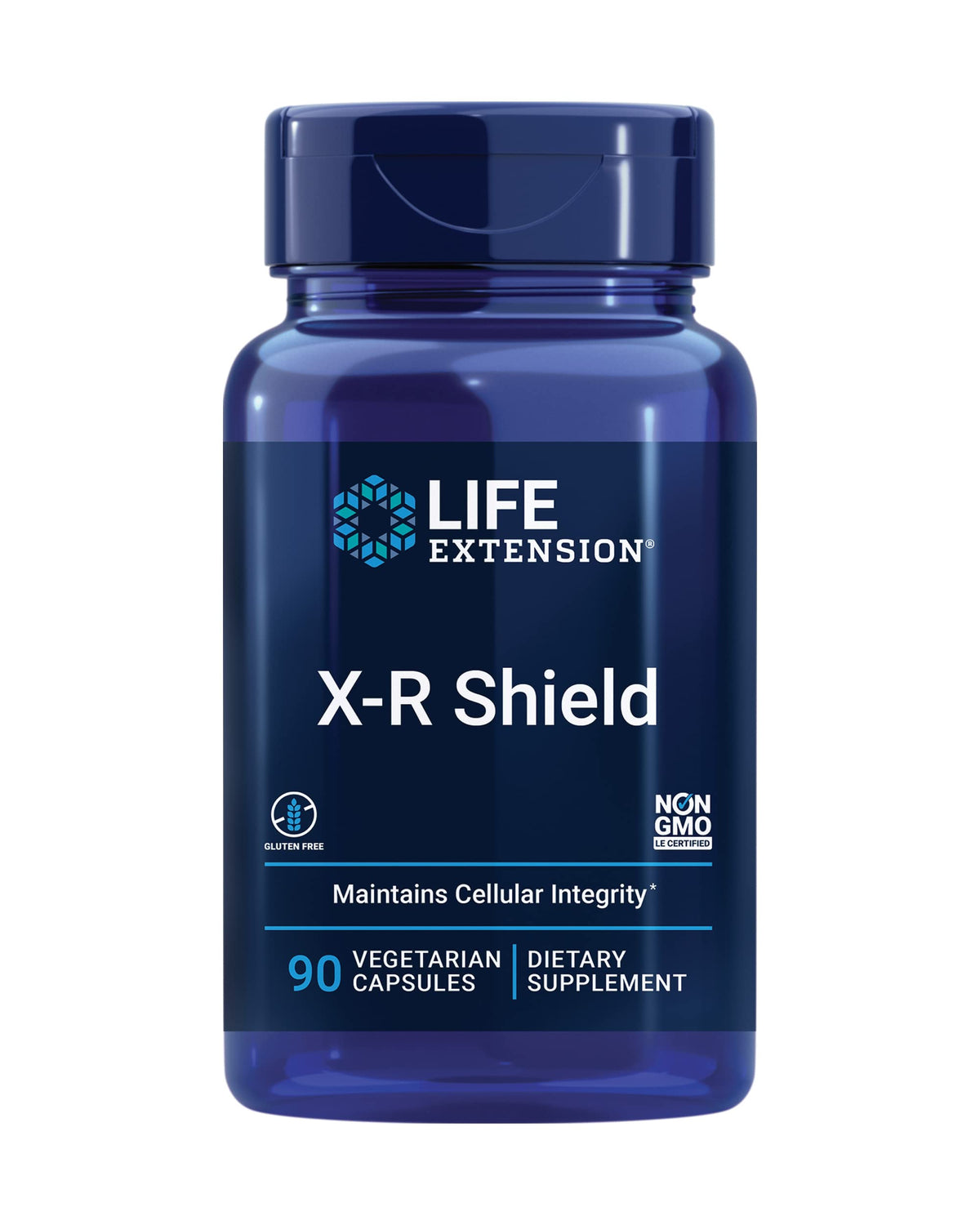 Life Extension X-R Shield 90 capsules spiruline vue de face