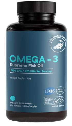 Life & Food Omega-3 1400 mg Huile de Poisson AlaskOmega gélules avant