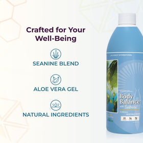Life Force Body Balance vue arrière montrant les valeurs nutritionnelles