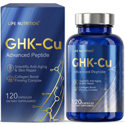 Life Nutrition GHK-Cu Complément Alimentaire 120 Gélules vue de face