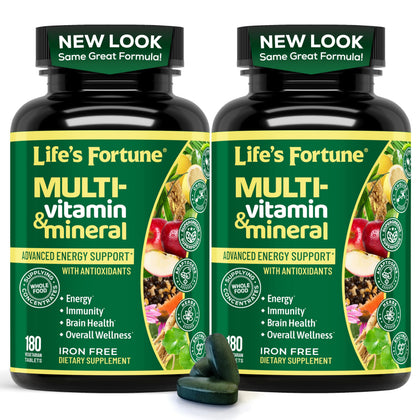 Life's Fortune Complément Alimentaire Multivitamines 180 comprimés végétariens