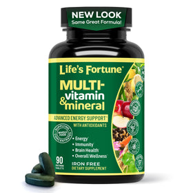 Life's Fortune Multivitamines 90 comprimés végétariens, vue de face