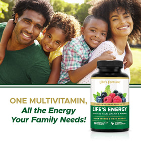 Life's Fortune Multivitamines Avancées 60 comprimés dans une main