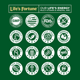 Life's Fortune Multivitamines Avancées 60 comprimés en gros plan