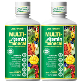Life's Fortune multivitamines liquides 32 oz saveur tropicale vue avant