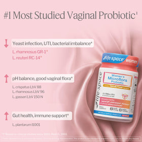 Life-Space complément probiotique vaginal 141g avec verre d'eau