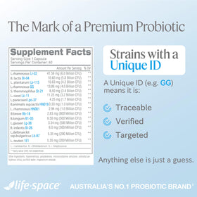 Life-Space Probiotique à Spectre Élargi 60 capsules environnement de stockage