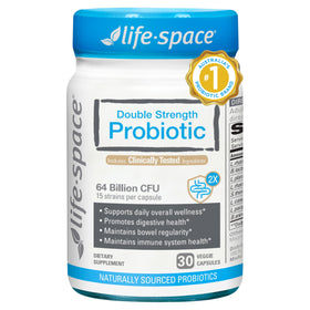 Life-Space Probiotique Double Force 64 Milliards CFU - boîte de 30 capsules végétales