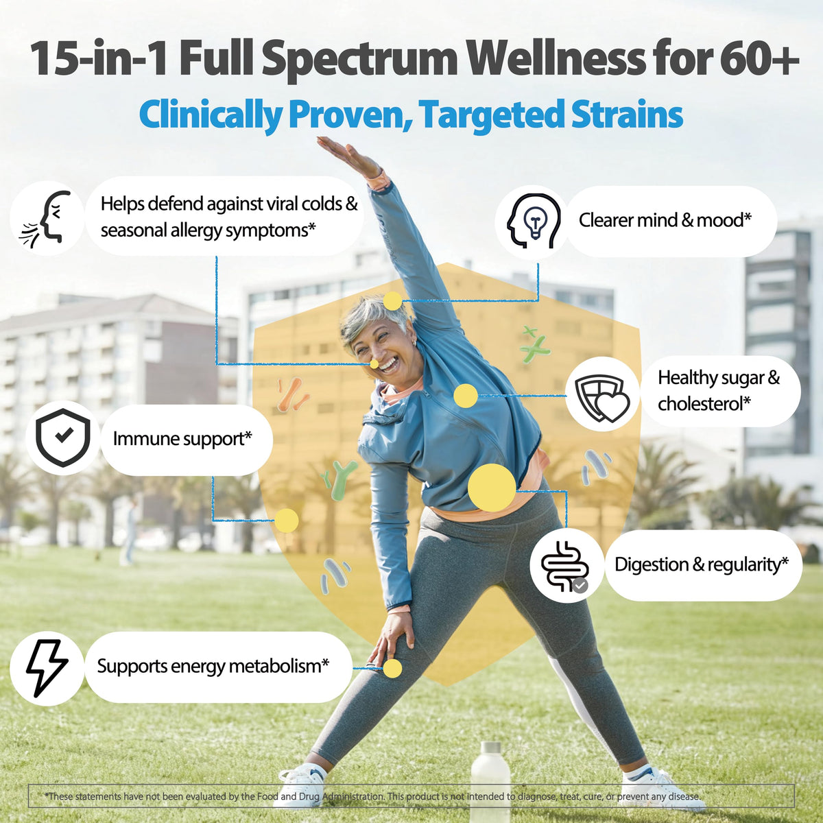 Life-Space Probiotiques 60+ ans 30B CFU 60 Ct vue arrière