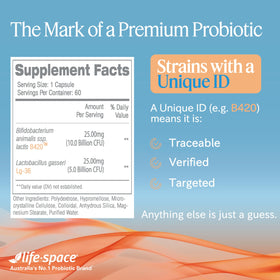 Life-Space Probiotiques B420 155g avec d'autres compléments