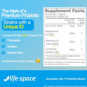 Life-Space Probiotiques Support IBS capsules sur fond blanc