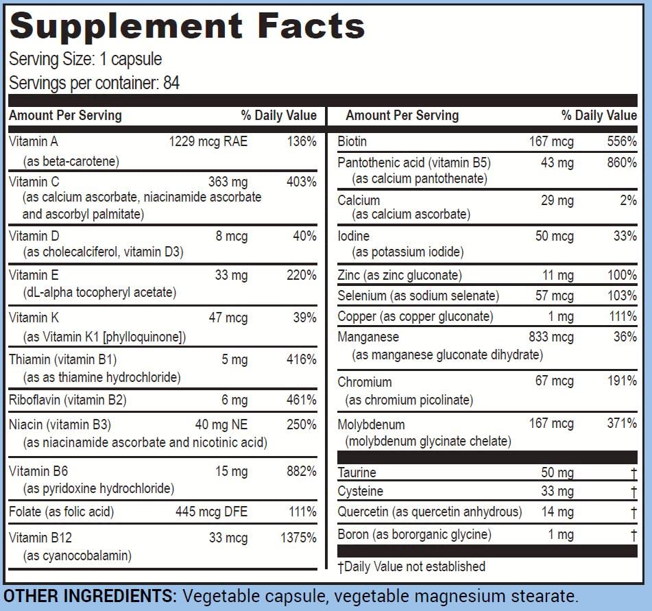 Life support One-Per-Meal Radical Shield - capsules en vue de près