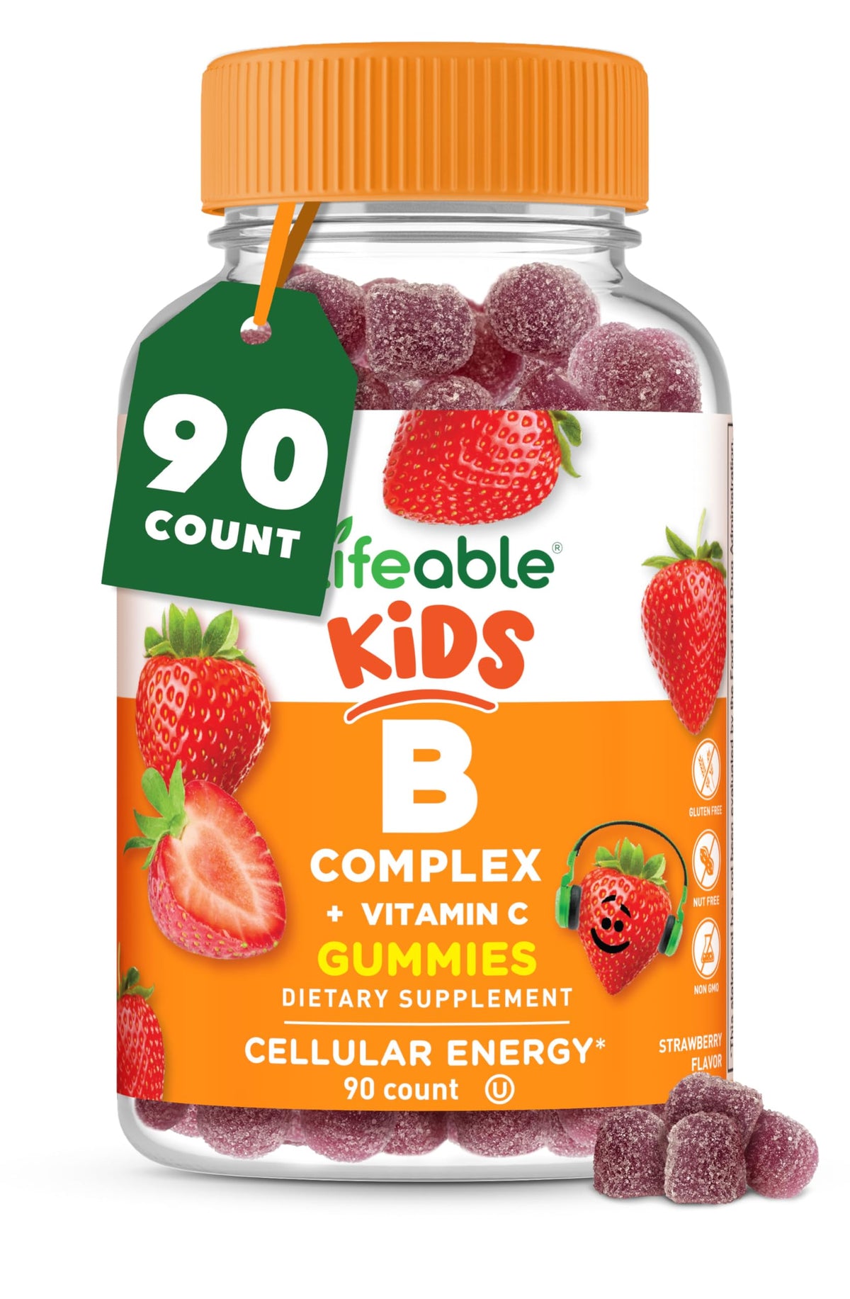 Lifeable B Complex Gummies pour enfants, packaging avant