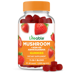 Lifeable Gélules de Champignons Vegan 60 Gummies vue de face