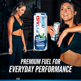 LIFEAID Boisson Creatine mise en scène sur une table avec des accessoires de fitness