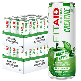 LIFEAID Boisson de Récupération Creatine Pomme canette avant